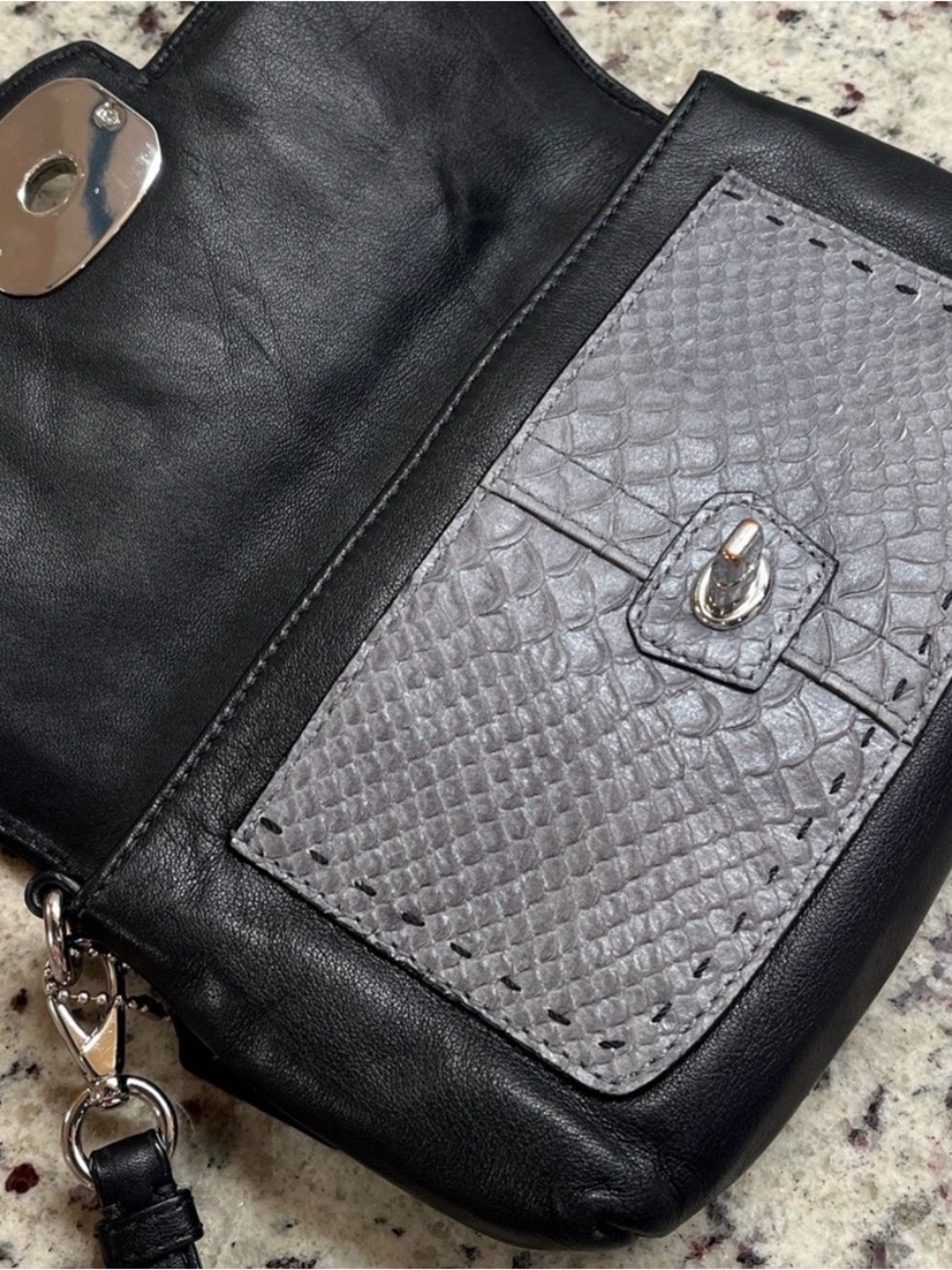 Coach Pinnacle Embossed Python Exotic Color Block Clutch/Wristlet EUC - Picture 9 of 15